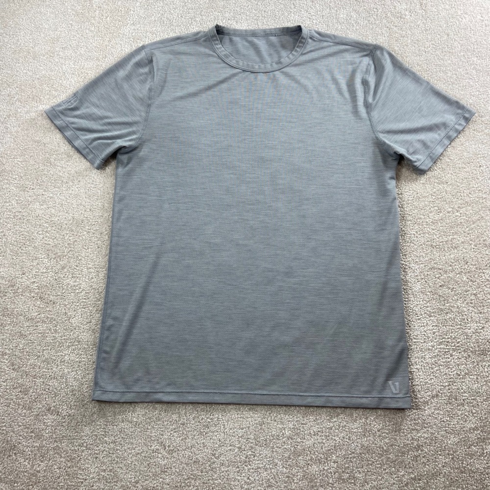 Vuori Zephyr Performance Tee Mens Small Gray V191 Short Sleeve Crew Neck Shirt